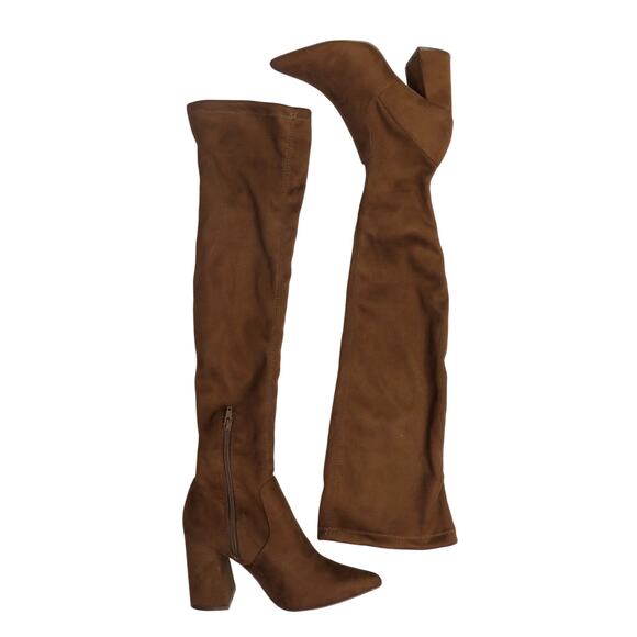 Steve Madden Women's Jacoby Thigh High Over The Knee Boots Brown Suede Tall 6 - Picture 4 of 6